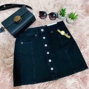 Black jean skirt